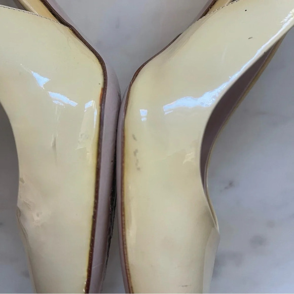 Miu Miu butter yellow patent leather sling back heel - Picture 5 of 9